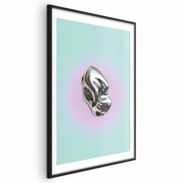 Plakat Metaliczna Forma 40x60 cm z ramą czarną z marginesem