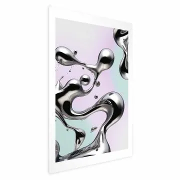 Plakat Metaliczne Płynności 40x60 cm bez ramy bez marginesu
