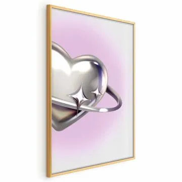 Plakat Kosmiczne Serce 40x60 cm z ramą złotą bez marginesu