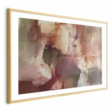 Plakat Wiosenna kompozycja 60x40 cm z ramą złotą z marginesem