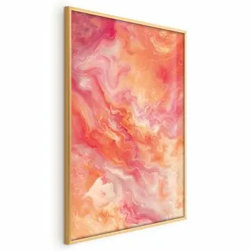 Plakat Płomienne Barwy 60x90 cm z ramą złotą bez marginesu