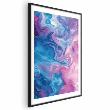 Plakat Nocne Przepływy 21x30 cm z ramą czarną z marginesem