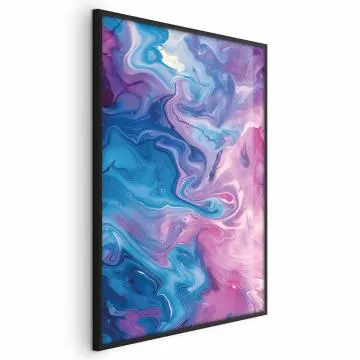 Plakat Nocne Przepływy 21x30 cm z ramą czarną bez marginesu