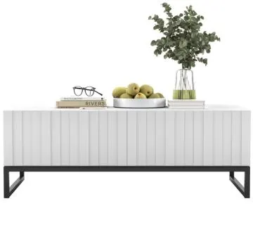 Stolik kawowy TAL 3D 110x54cm biały mat