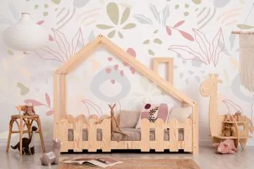 Łóżko dziecięce domek DUDU 70x140 sosna