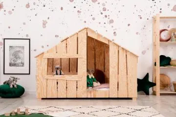 Łóżko dziecięce domek FRED 90x190 sosna