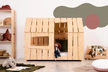 Łóżko dziecięce domek MAT 90x190 sosna
