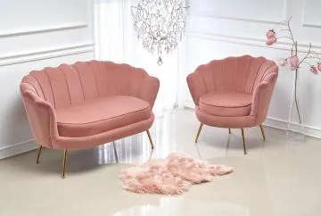Fotel AMORINITO jasny różowy