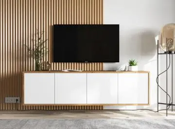 Szafka RTV NILA 4 150 dąb wotan/biała mat
