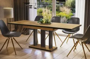 Stół rozkładany APPIA BLACK 130(210)x80 dąb artisan/czarny