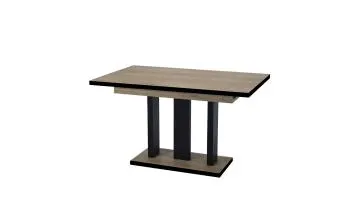 Stół rozkładany APPIA BLACK 130(210)x80 dąb cremona