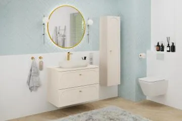 Szafka pod umywalkę DONNA SAND 2S 80cm beż piaskowy