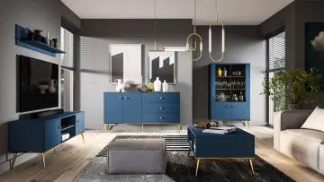 Witryna niska BLU granatowa