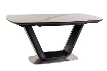 Stół ARMANI CERAMIC 160(220)x90 biały/czarny rozkładany