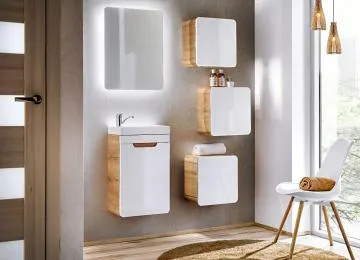 Szafka łazienkowa ARUBA 831 35 cm biała/dąb