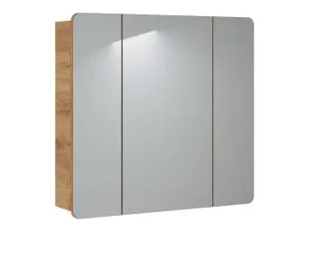 Szafka łazienkowa ARUBA 843 80 cm dąb z lustrem
