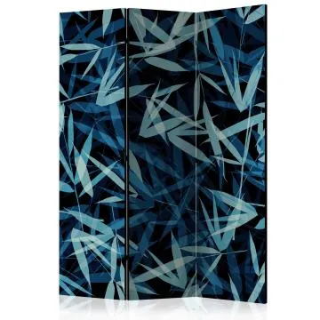 Parawan akustyczny Liście 135x172 cm 3-częściowy niebieski