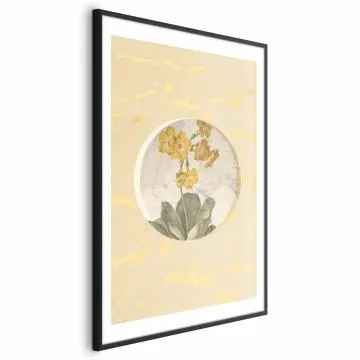Plakat Kwiat w kole 40x60 cm z ramą czarną z marginesem