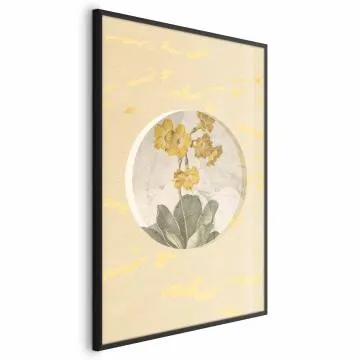 Plakat Kwiat w kole 40x60 cm z ramą czarną bez marginesu