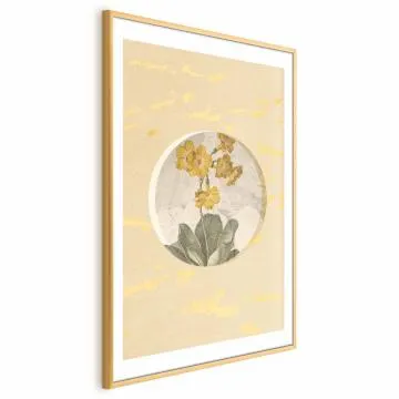Plakat Kwiat w kole 40x60 cm z ramą złotą z marginesem