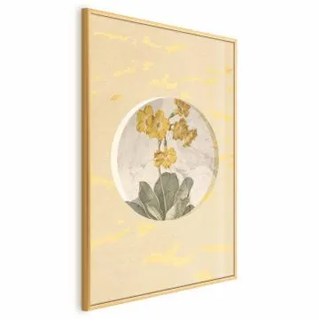 Plakat Kwiat w kole 40x60 cm z ramą złotą bez marginesu