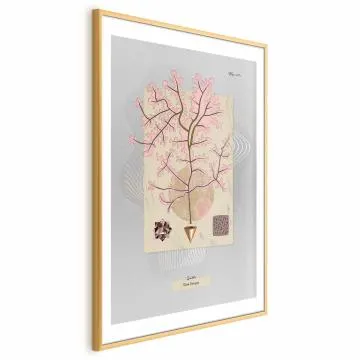 Plakat Tajemnicze drzewko 21x30 cm z ramą złotą z marginesem