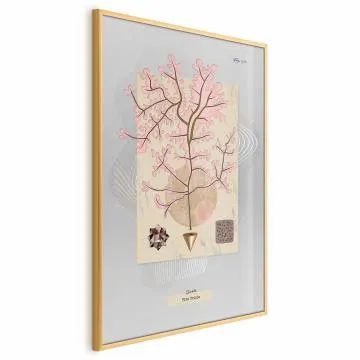 Plakat Tajemnicze drzewko 21x30 cm z ramą złotą bez marginesu