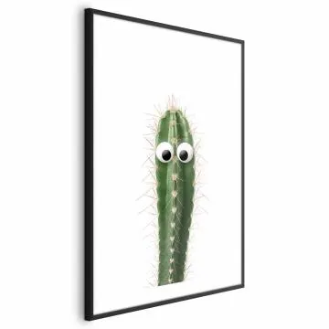 Plakat Żywy kaktus 60x90 cm z ramą czarną z marginesem