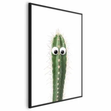 Plakat Żywy kaktus 60x90 cm z ramą czarną bez marginesu