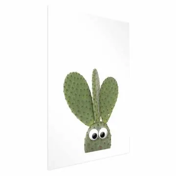 Plakat Uszaty kaktus 40x60 cm bez ramy z marginesem
