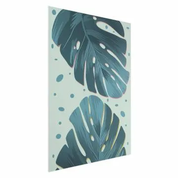 Plakat Zroszone liście 60x90 cm bez ramy bez marginesu