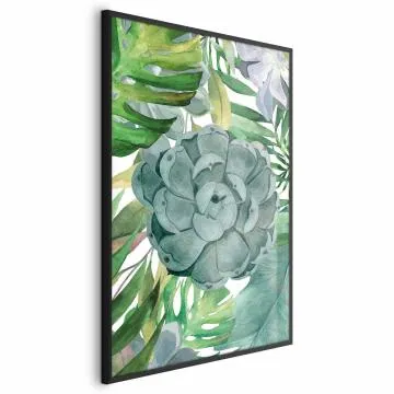 Plakat Tropikalna flora 40x60 cm z ramą czarną bez marginesu