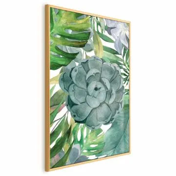 Plakat Tropikalna flora 29,7x42 cm z ramą złotą bez marginesu