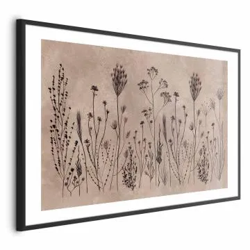 Plakat Polne kwiaty 30x21 cm z ramą czarną z marginesem