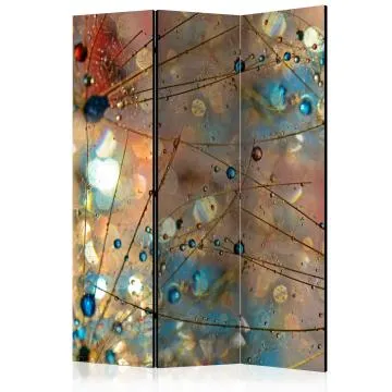 Parawan akustyczny Kwiaty 135x172 cm 3-częściowy wielokolorowy