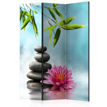 Parawan dwustronny Orient 135x172 cm 3-częściowy szary