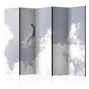 Parawan jednostronny Zwierzęta 225x172 cm 5-częściowy szary