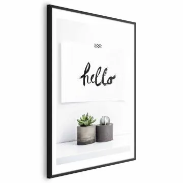 Plakat Skandynawski dom 29,7x42 cm z ramą czarną z marginesem