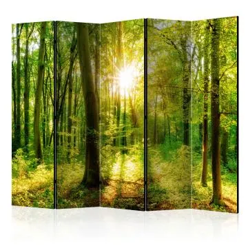 Parawan akustyczny Pejzaże 225x172 cm 5-częściowy zielony