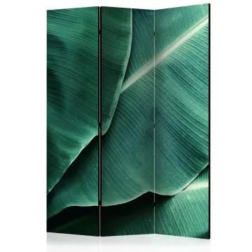Parawan akustyczny Liście 135x172 cm 3-częściowy zielony
