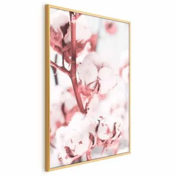Plakat Bawełna 21x30 cm z ramą złotą bez marginesu