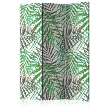 Parawan akustyczny Liście 135x172 cm 3-częściowy zielony