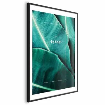 Plakat Be nice 21x30 cm z ramą czarną z marginesem
