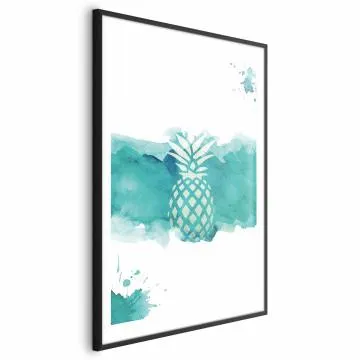 Plakat Ananas 21x30cm z ramą czarną z marginesem