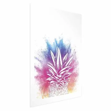 Plakat Kolorowy ananas 29,7x42 cm bez ramy z marginesem