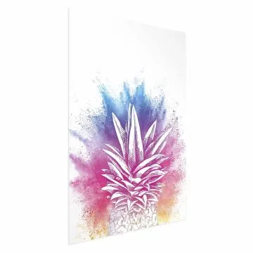 Plakat Kolorowy ananas 29,7x42 cm bez ramy bez marginesu