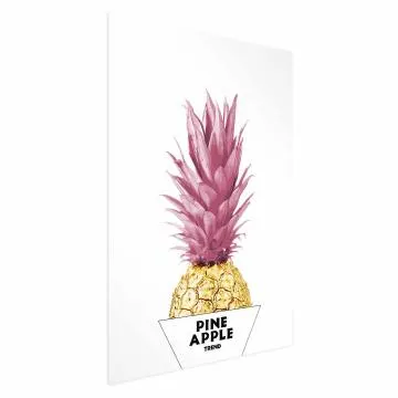 Plakat złotą ananas 40x60 cm bez ramy bez marginesu
