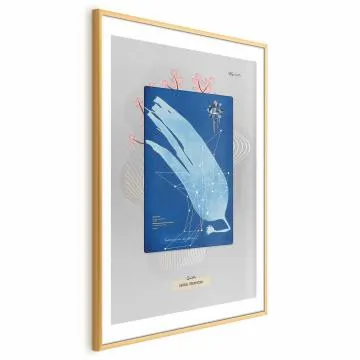 Plakat Glon 29,7x42 cm z ramą złotą z marginesem