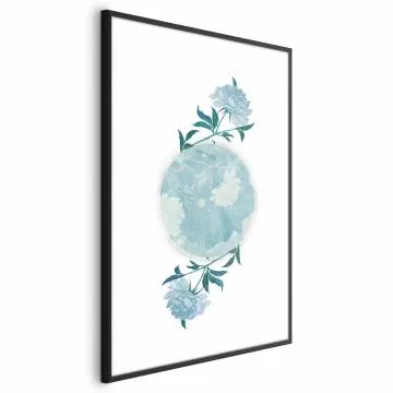 Plakat Kwiecista planeta 40x60 cm z ramą czarną z marginesem