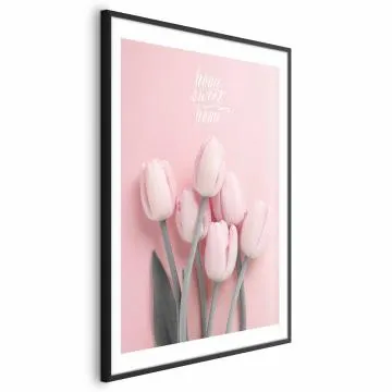 Plakat Sześć tulipanów 60x90 cm z ramą czarną z marginesem